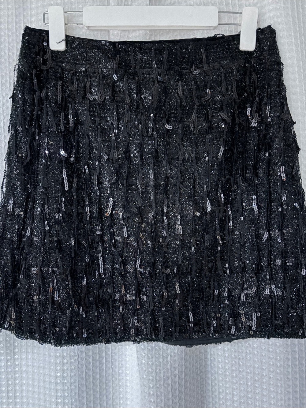 Loft Black Sequin Mini Skirt/ Size 6P
